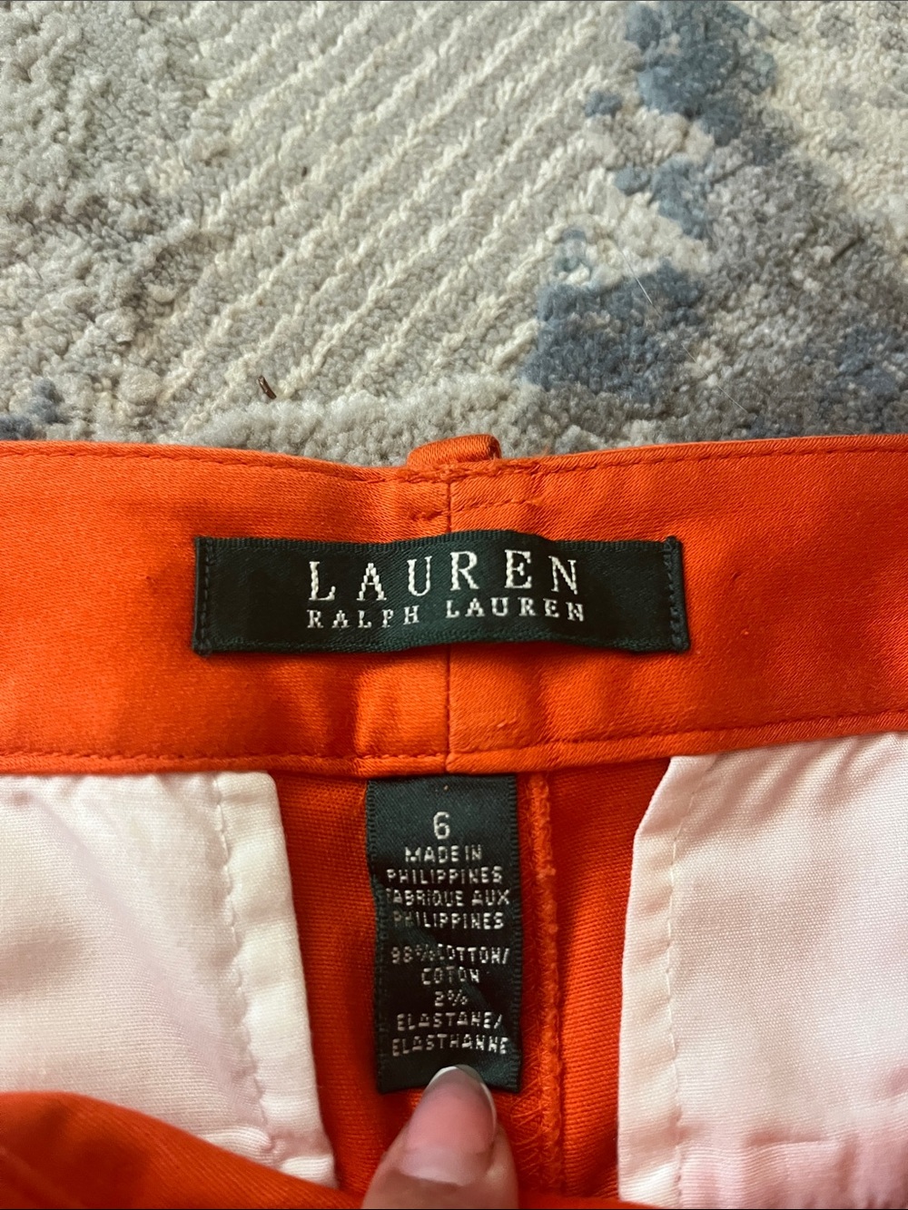 Ralph Lauren Women’s Bright Orange Chinos - Picture 2 of 6